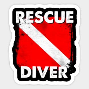 Scuba Rescue Diver For Instructors Students Divers Sticker